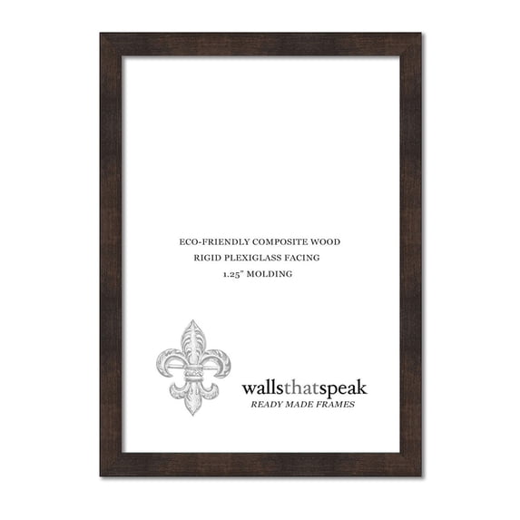 8x18 Espresso Brown Picture Frame for Puzzles Posters Photos or Artwork