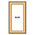 thumbnail image 1 of 8x18 Frame Gold Plein Aire Solid Wood Picture Frame Width 2 Inches | Interior Frame Depth 0.5, 1 of 8