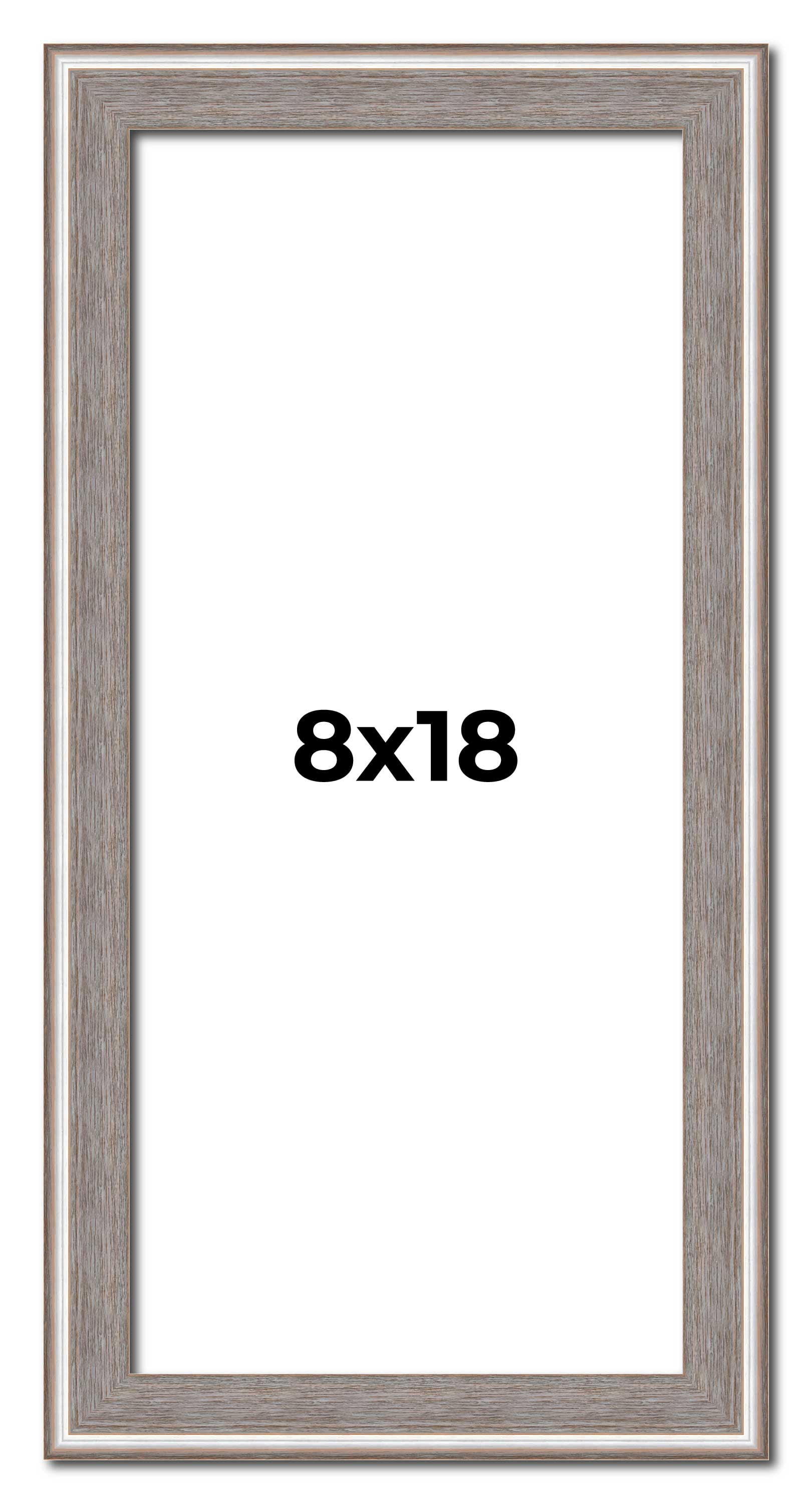 8x18 Frame Grey Real Wood Picture Frame Width 1.25 inches | Interior ...