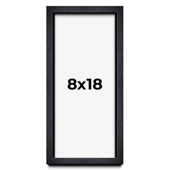 8x18 Shadow Box Frame Black | 1 Inches Deep Real Wood Farmhouse Shadowbox Display Frame | UV