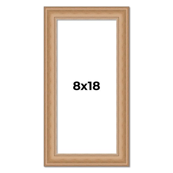 8x18 Weathered Yellow Picture Frame - UV Acrylic, Foam Board Backing, Hanging Hardware