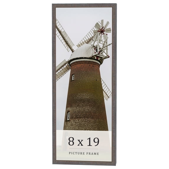8x19 Frame Blue Kingsley Pewter Solid Wood Picture Frame Width 0.75 Inches |Interior Depth 0.5