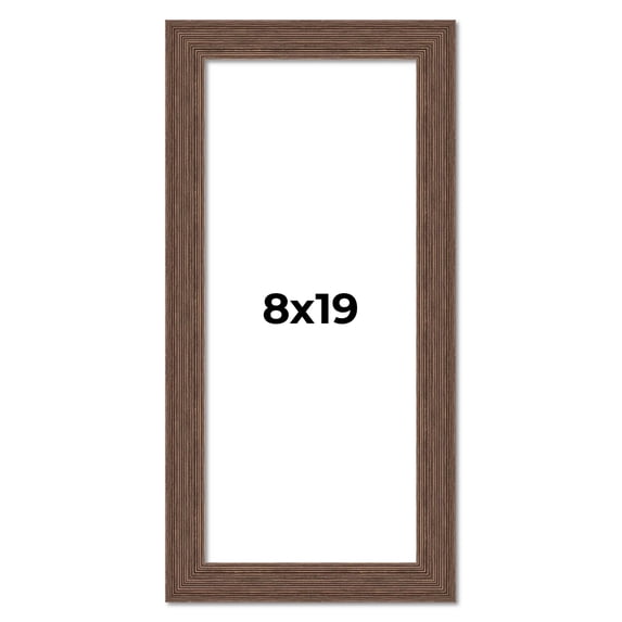 8x19 Frame Brown Farmhouse Solid Wood Picture Frame Width 1.5 Inches | Interior Frame Depth 0.5