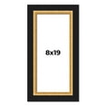 thumbnail image 1 of 8x19 Frame Gold Real Wood Picture Frame Width 2.25 Inches | Interior Frame Depth 0.5 Inches |, 1 of 8