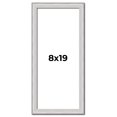 thumbnail image 1 of 8x19 Frame Silver Inner Slope Bevel Picture Frame | 1 Inch Moulding Width | 0.75 Inch Rabbet Depth, 1 of 8