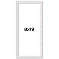 thumbnail image 1 of 8x19 Frame White Real Wood Picture Frame Width 0.75 inches | Interior Frame Depth 0.5 inches |, 1 of 8