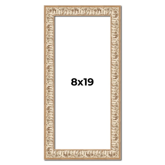8x19 Frame White Real Wood Picture Frame Width 1.5 inches | Interior Frame Depth 0.5 inches |