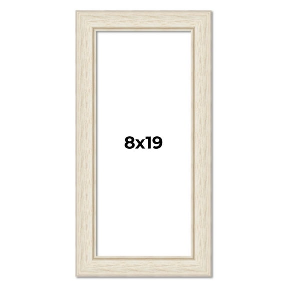 8x19 Frame White Real Wood Picture Frame Width 1.75 inches | Interior Frame Depth 0.5 inches |