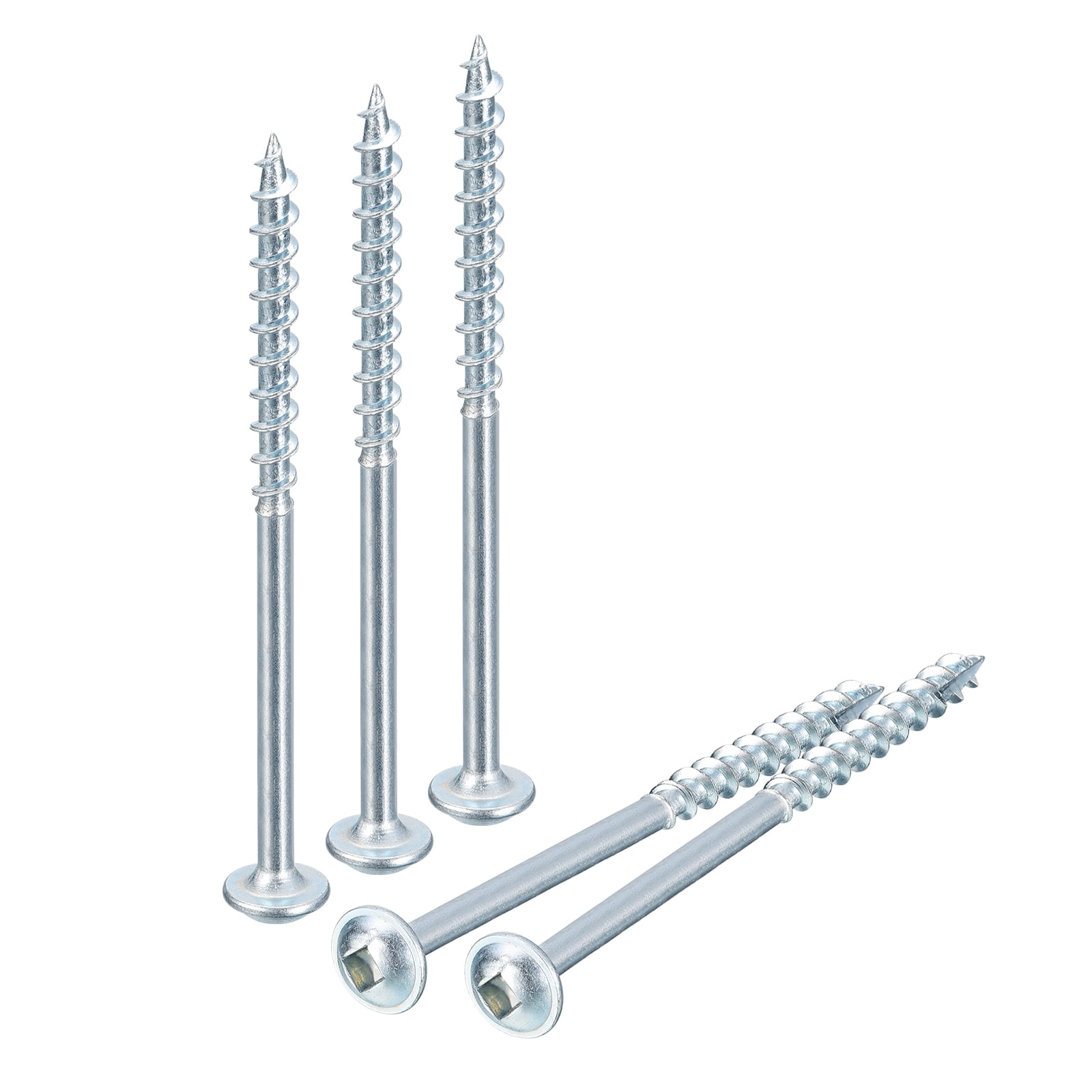 #8x2-1/2" Pocket Hole Screws, 250 pack Square Drive Self Tapping Wood Screws, Zinc Plated