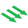 thumbnail image 1 of 8x2" Arrow Sticker Directional Sign Adhesive Removable Floor Decal, Green, 20Set / 60 Pack, 1 of 6
