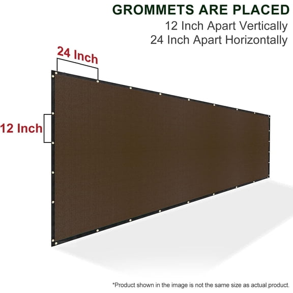 8x2 Brown Privacy Screen Fence Cover Heavy Duty Mesh with Zip Ties for Deck  Backyard Outdoor Pool Porch Railing
