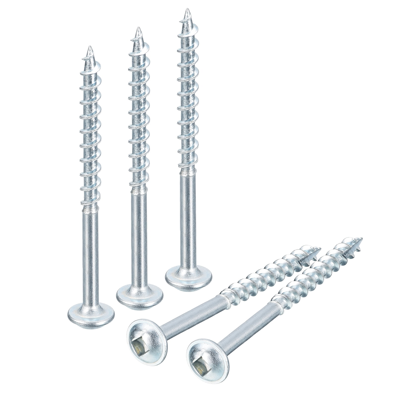 #8x2" Pocket Hole Screws, 150 pack Square Drive Self Tapping Wood Screws, Zinc Plated