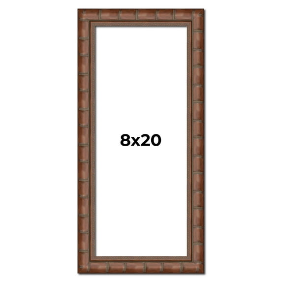 8x20 Dark Brown Bamboo Real Wood Picture Frame Width 1.5 inches | Interior Frame Depth 0.5 inches |
