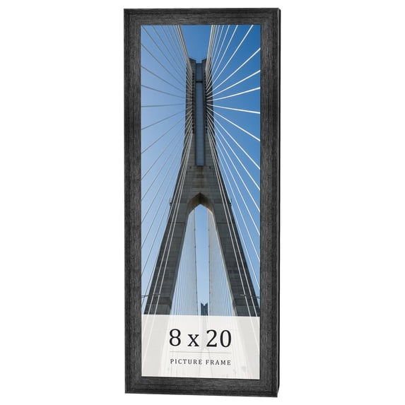 8x20 Frame Black Real Wood Picture Frame Width 1.5 inches | Interior Frame Depth 0.5 inches | Barn