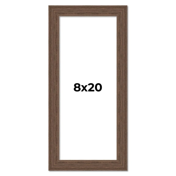 8x20 Frame Brown Distressed Barnwood Picture Frame | Rustic Farmhouse Photo Frame Includes UV
