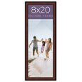 thumbnail image 1 of 8x20 Frame Executive Brown Round Mahogany Finish Solid Wood Picture Frame | 1.25 Inch Moulding, 1 of 8