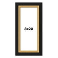 thumbnail image 1 of 8x20 Frame Gold Real Wood Picture Frame Width 2.25 Inches | Interior Frame Depth 0.5 Inches |, 1 of 8
