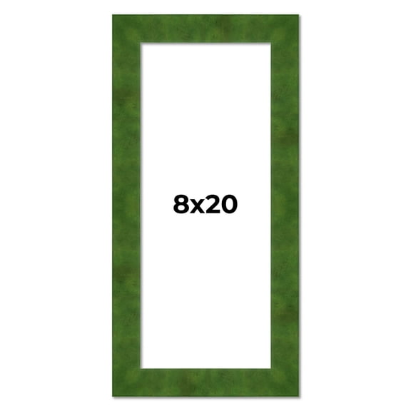 8x20 Frame Green Burl Solid Wood Picture Frame | 1.75 Inches Moulding Width | Interior Frame Depth