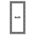 thumbnail image 1 of 8x20 Frame Silver Black Rustic Sonoma Solid Wood Picture Frame | 1.5 Inch Moulding Width | Complete, 1 of 8
