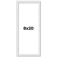 thumbnail image 1 of 8x20 Frame White Real Wood Picture Frame Width 0.75 inches | Interior Frame Depth 0.5 inches |, 1 of 8