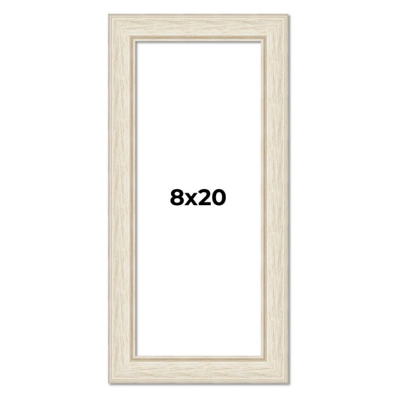 8x20 Frame White Real Wood Picture Frame Width 1.75 inches | Interior Frame Depth 0.5 inches |