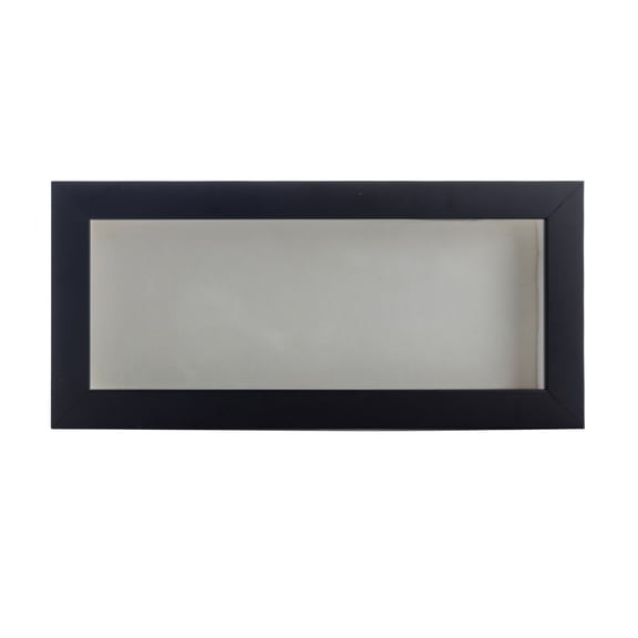 8x20 Shadow Box 3/4" Depth Black Picture Frame - UV Acrylic, Backing, Hanging Hardware