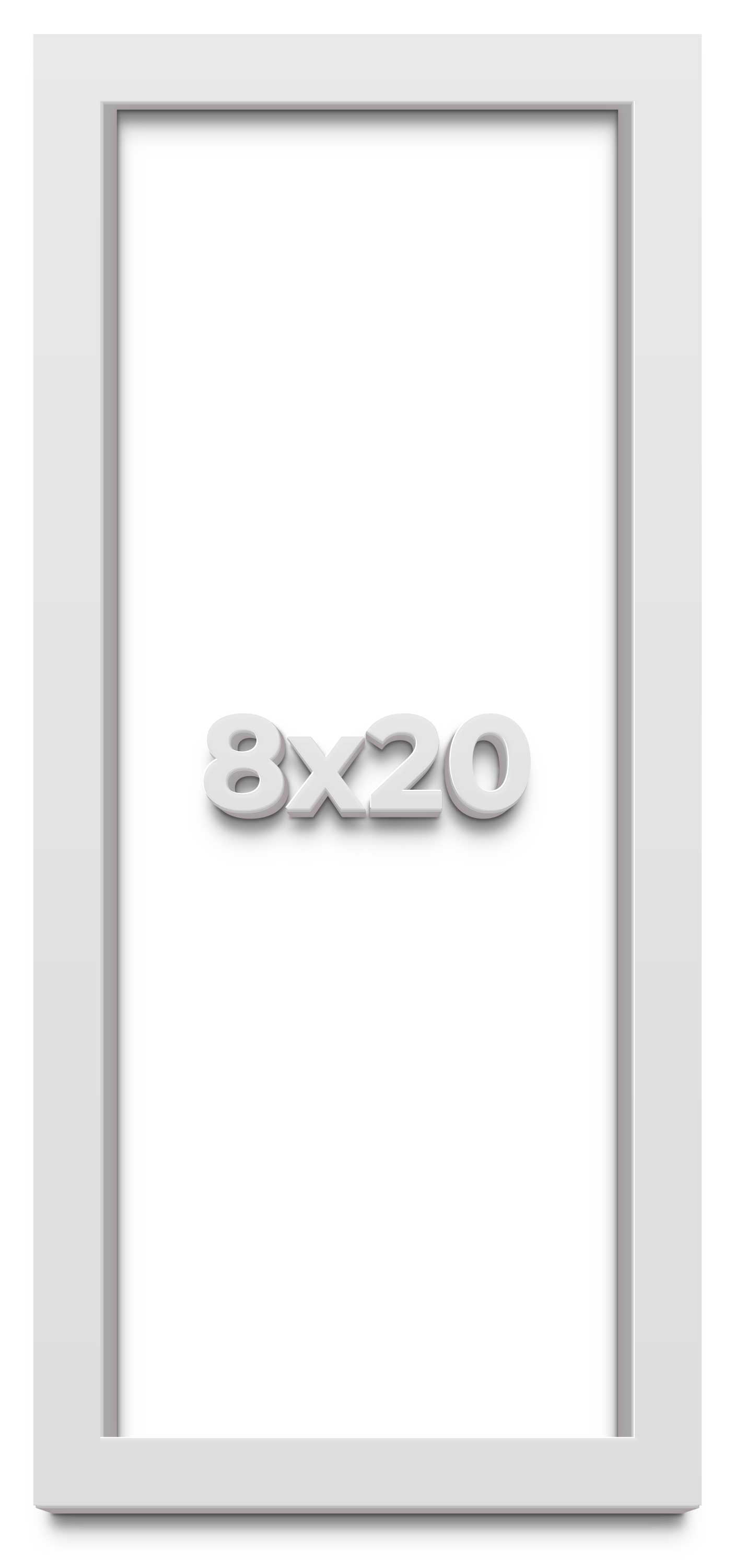 8x20 Shadow Box High Gloss White Display Frame | 1.625 Inches Deep | 1 ...
