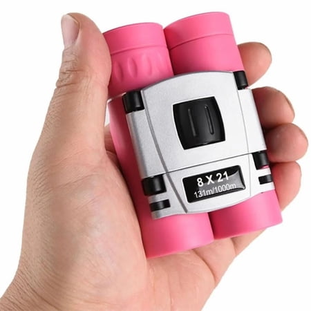 8x21 Compact Binoculars for Bird Watching, Mini Small Binoculars for Adults Teens, Full Optical Binoculars for Opera Hiking Hunting Travel Concert Gift(Pink)