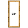 thumbnail image 1 of 8x21 Frame Gold Bamboo Solid Wood Picture Frame | 1 Inch Moulding Width | Interior Frame Depth 0.75, 1 of 8