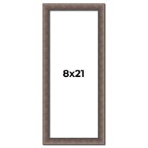 8x21 Frame Silver Real Wood Picture Frame Width 1.25 Inches | Interior Frame Depth 0.5 Inches |