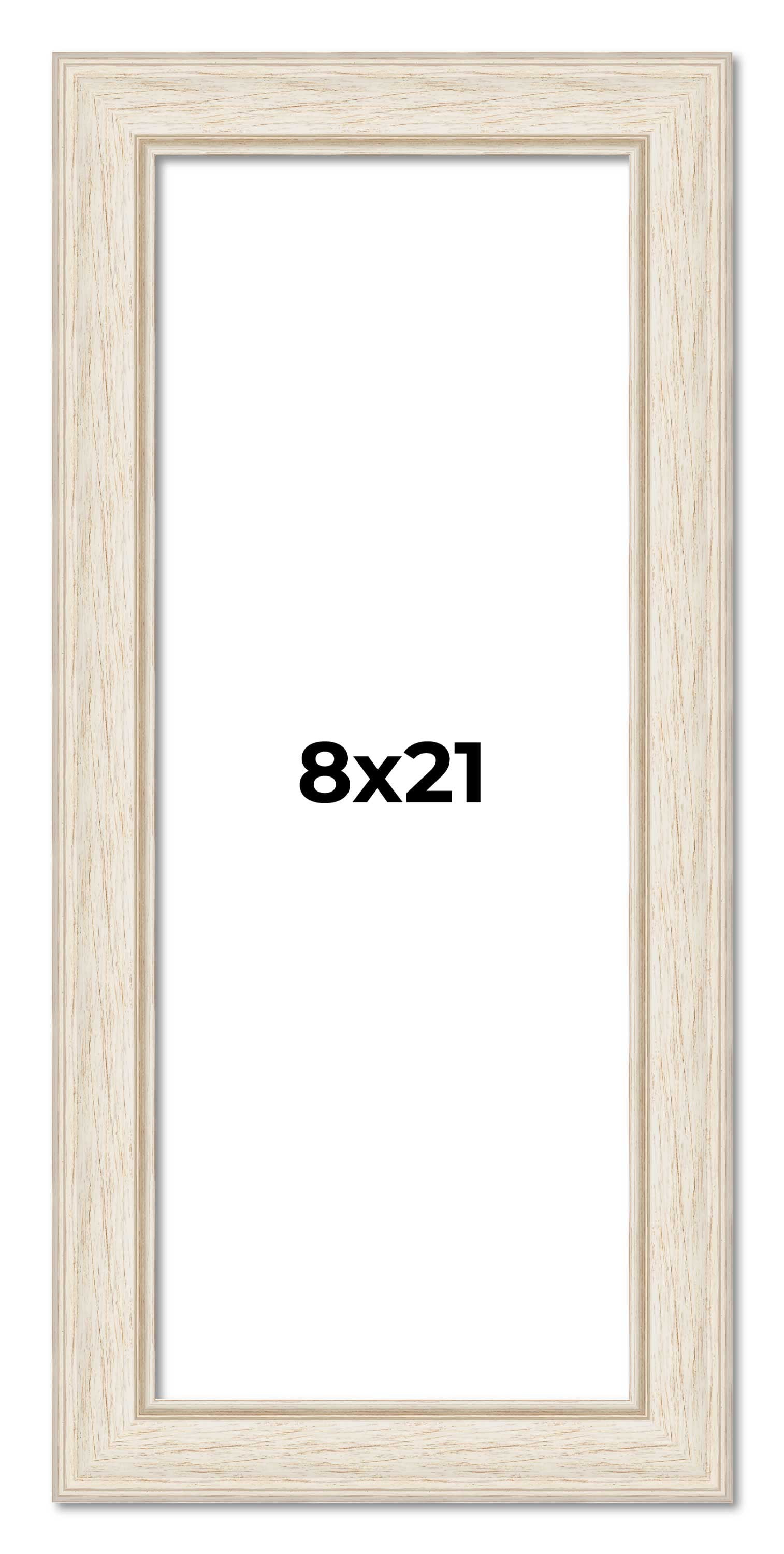 8x21 Frame White Real Wood Picture Frame Width 1.75 inches | Interior ...