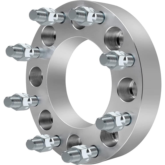8x210 to 8x210 Wheel Spacers 2" Inch Compatible with GMC Sierra Compatible with Chevy Silverado 3500 Dually Grade 12.9 Studs One Piece