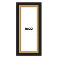 thumbnail image 1 of 8x22 Frame Gold Real Wood Picture Frame Width 2.25 Inches | Interior Frame Depth 0.5 Inches |, 1 of 8
