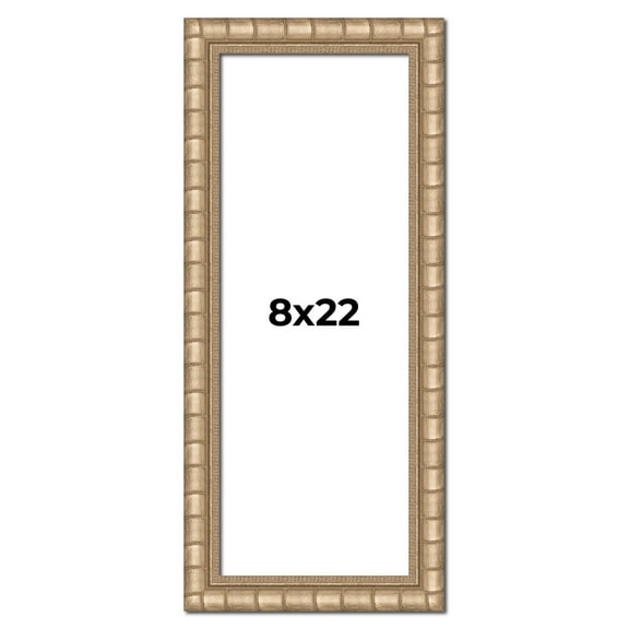 8x22 Frame Silver Real Wood Picture Frame Width 1.5 inches | Interior Frame Depth 0.5 inches |