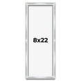 thumbnail image 1 of 8x22 Frame Silver Whitewashed Wood Grain Solid Wood Shadow Box | 0.75 Inch Moulding Width | 0.75, 1 of 8