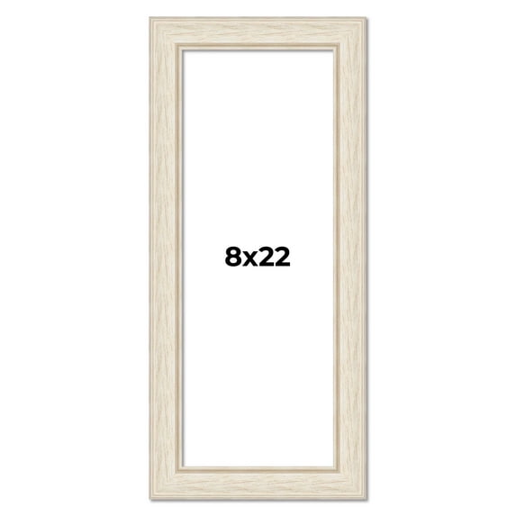 8x22 Frame White Real Wood Picture Frame Width 1.75 inches | Interior Frame Depth 0.5 inches |