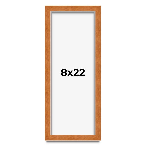 8x22 Shadow Box Frame Brown | 0.875 Inches Deep Real Wood Contemporary Shadowbox Display Frame | UV