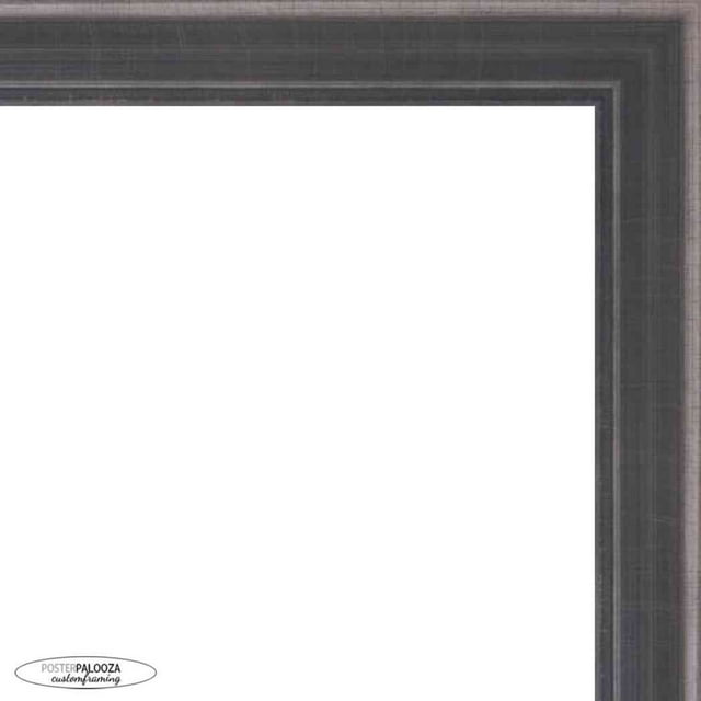 8x24 Elegant Silver Picture Frame - UV Acrylic, Foam Board Backing, Hanging Hardware
