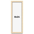 thumbnail image 1 of 8x24 Frame Beige Real Wood Picture Frame Width 0.75 inches | Interior Frame Depth 0.5 inches |, 1 of 8
