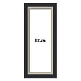 thumbnail image 1 of 8x24 Frame Black Real Wood Picture Frame Width 2.25 Inches | Interior Frame Depth 0.5 Inches |, 1 of 8