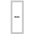 thumbnail image 1 of 8x24 Frame Silver Inner Slope Bevel Picture Frame | 1 Inch Moulding Width | 0.75 Inch Rabbet Depth, 1 of 8