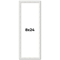 8x24 Frame White Real Wood Picture Frame Width 0.75 inches | Interior Frame Depth 0.5 inches |