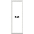 thumbnail image 1 of 8x25 Frame White Scuffed Rustic Solid Wood Picture Frame | 0.75 Inch Moulding Width| Includes UV, 1 of 8