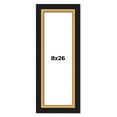 thumbnail image 1 of 8x26 Frame Gold Real Wood Picture Frame Width 2.25 Inches | Interior Frame Depth 0.5 Inches |, 1 of 8