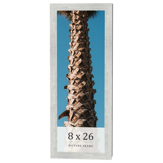 8x26 Frame White Real Wood Picture Frame Width 1.5 inches | Interior Frame Depth 0.5 inches | Barn