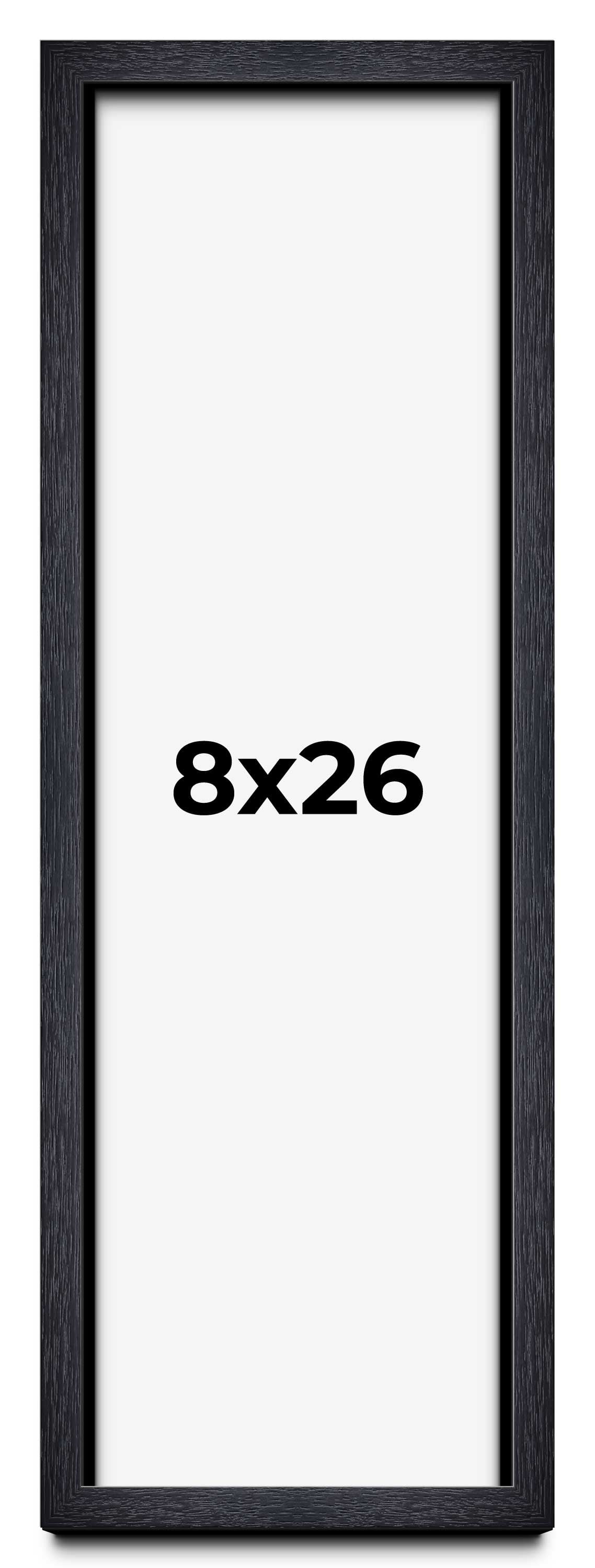 8x26 Shadow Box Frame Black | 1 Inches Deep Real Wood Farmhouse ...