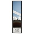 thumbnail image 1 of 8x27 Frame Black Charcoal Grey Wood Textured Picture Frame | 0.75 Inch Moulding Width | Gunmetal, 1 of 8