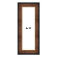 thumbnail image 1 of 8x27 Frame Brown Walnut Gold Ornate Trim Solid Wood Plein Air Picture Frame | 3 Inch Moulding Width, 1 of 8