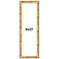 thumbnail image 1 of 8x27 Frame Gold Bamboo Solid Wood Picture Frame | 1 Inch Moulding Width | Interior Frame Depth 0.75, 1 of 8