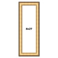 thumbnail image 1 of 8x27 Frame Gold Plein Aire Solid Wood Picture Frame Width 2 Inches | Interior Frame Depth 0.5, 1 of 8